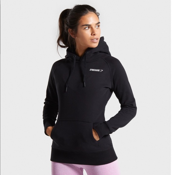 Gymshark Tops - Gymshark Crest Hoodie Black